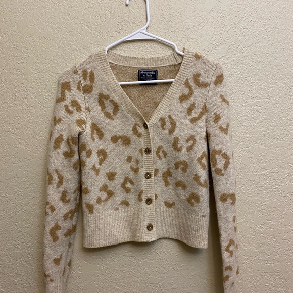Abercrombie & fitch Leopard Print Cardigan - Picture 1 of 4